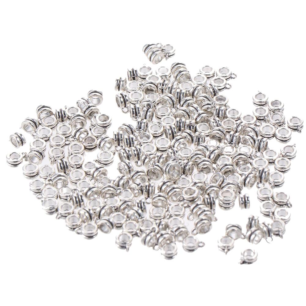 200pcs Alloy Slide Charm Carrier Hanger Links Tibetan Bail Tube Bead Spacer Beads DIY Crafts
200pcs Alloy Slide Charm Carrier Hanger Links Tibetan Bail Tube Bead Spacer Beads DIY Crafts
