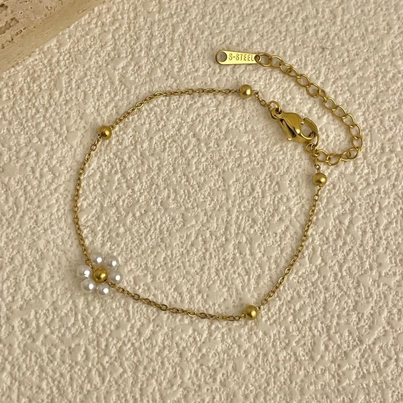 Light Luxury Handmade Bead Chain Daisy Pearl Stainless Steel Necklace Bracelet Jewelry Gift For Women Wedding
Light Luxury Handmade Bead Chain Daisy Pearl Stainless Steel Necklace Bracelet Jewelry Gift For Women Wedding