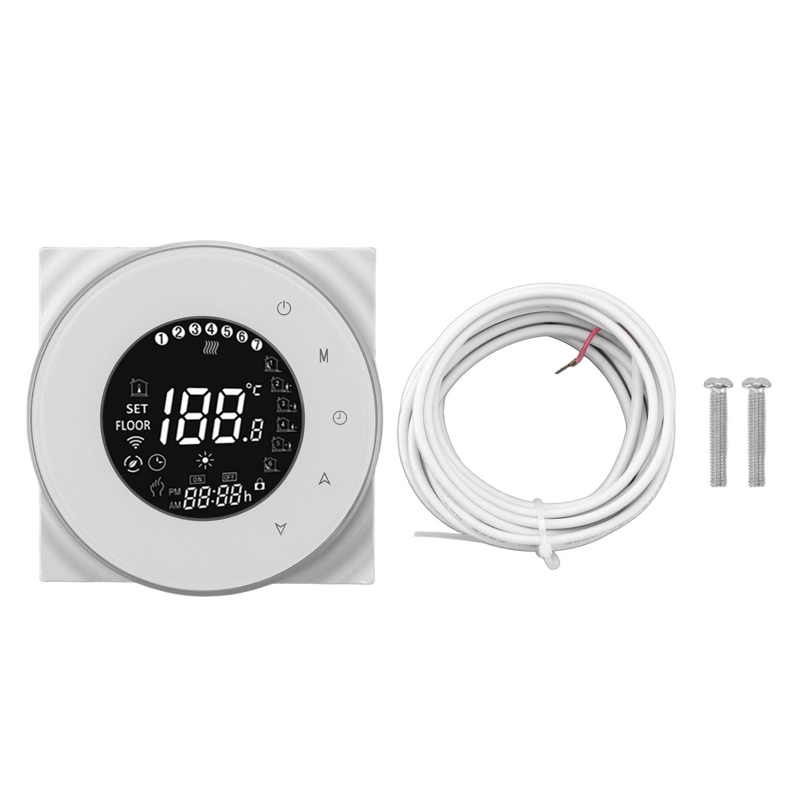 Smart WiFi Floor Heat Thermostat Voice Control Electric Heating Systems Thermostat with VA LCD
Smart WiFi Floor Heat Thermostat Voice Control Electric Heating Systems Thermostat with VA LCD