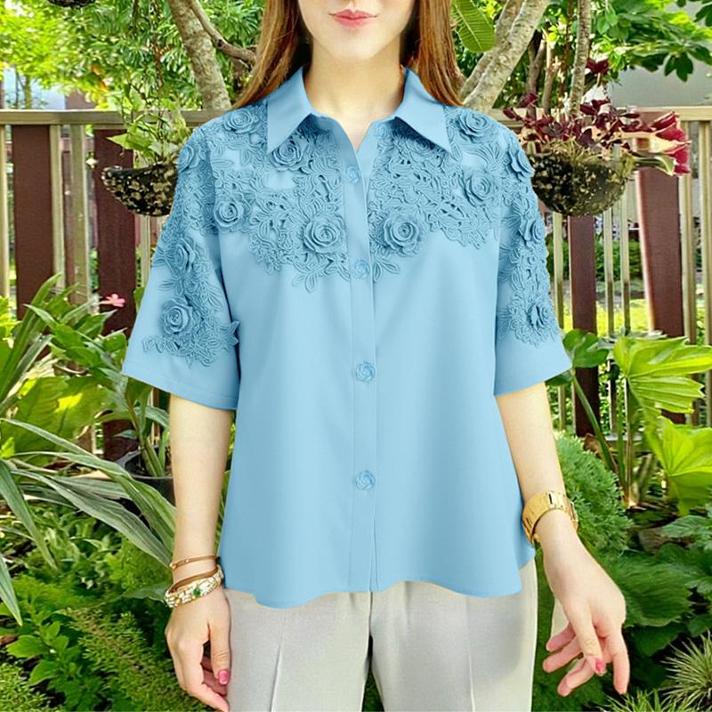 ZANZEA Women Casual Classic Collar Loose Short Sleeve Blouse 5XL синій
ZANZEA Women Casual Classic Collar Loose Short Sleeve Blouse 5XL синій