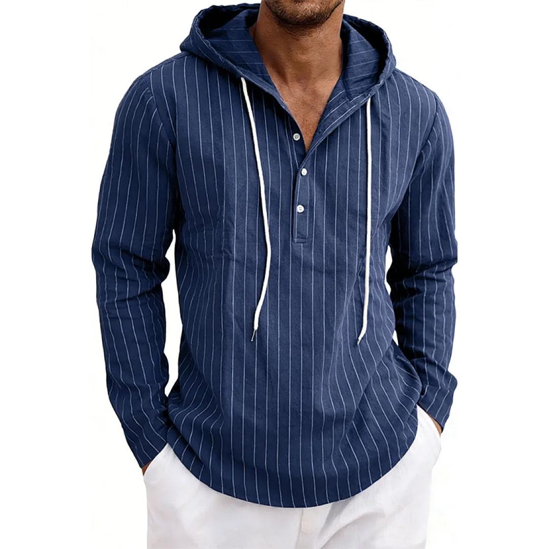 Men s Striped Hooded Casual Shirt Long Sleeve Linen Cotton Casual Tops Drawstring Beach Hoodie Blouse 3XL темно-синього кольору
Men s Striped Hooded Casual Shirt Long Sleeve Linen Cotton Casual Tops Drawstring Beach Hoodie Blouse 3XL темно-синього кольору