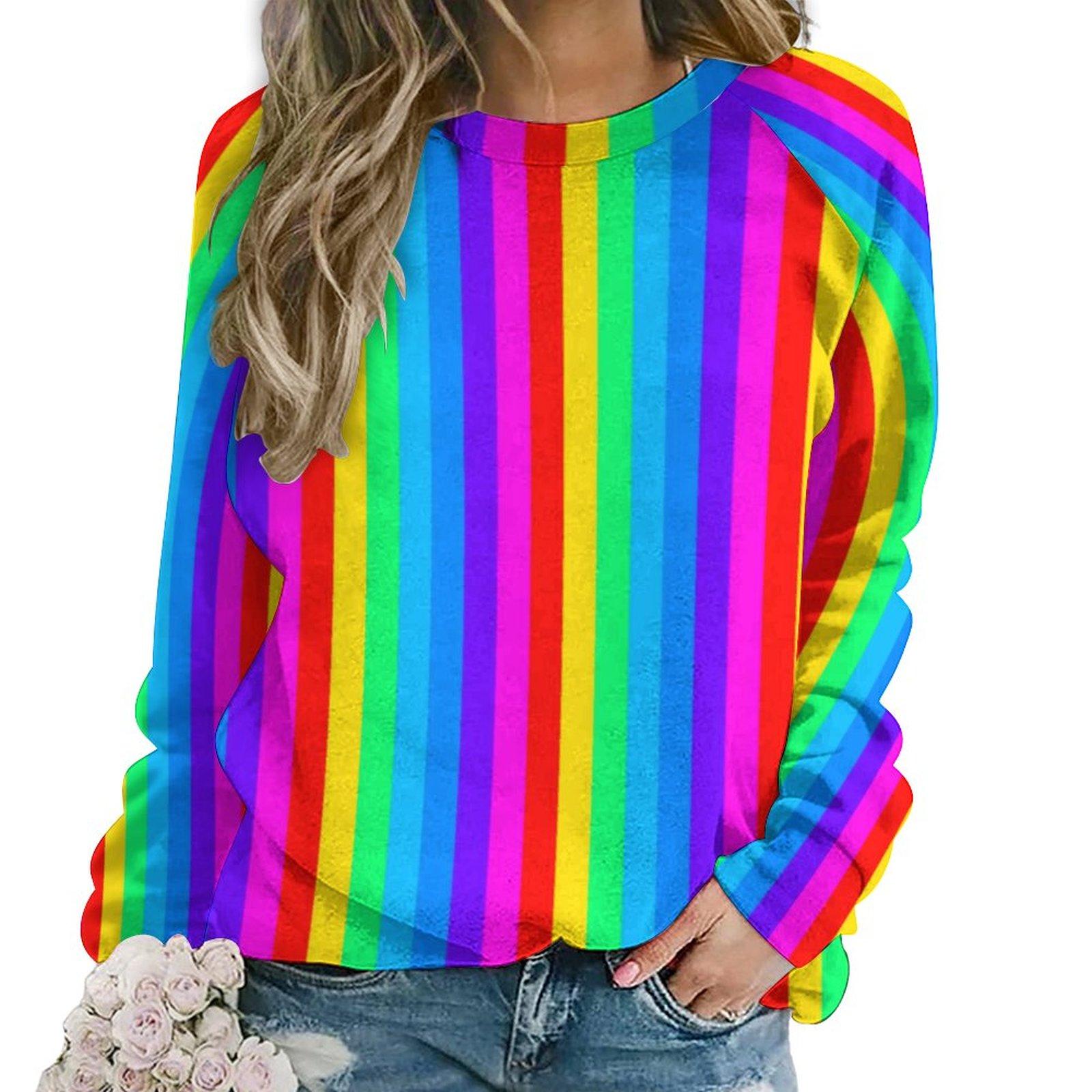 Жіноча футболка з 3D принтом у райдужну смужку, з круглим вирізом, з довгим рукавом, мила, повсякденна, худі, великого розміру, модна футболка XL
Жіноча футболка з 3D принтом у райдужну смужку, з круглим вирізом, з довгим рукавом, мила, повсякденна, худі, великого розміру, модна футболка XL