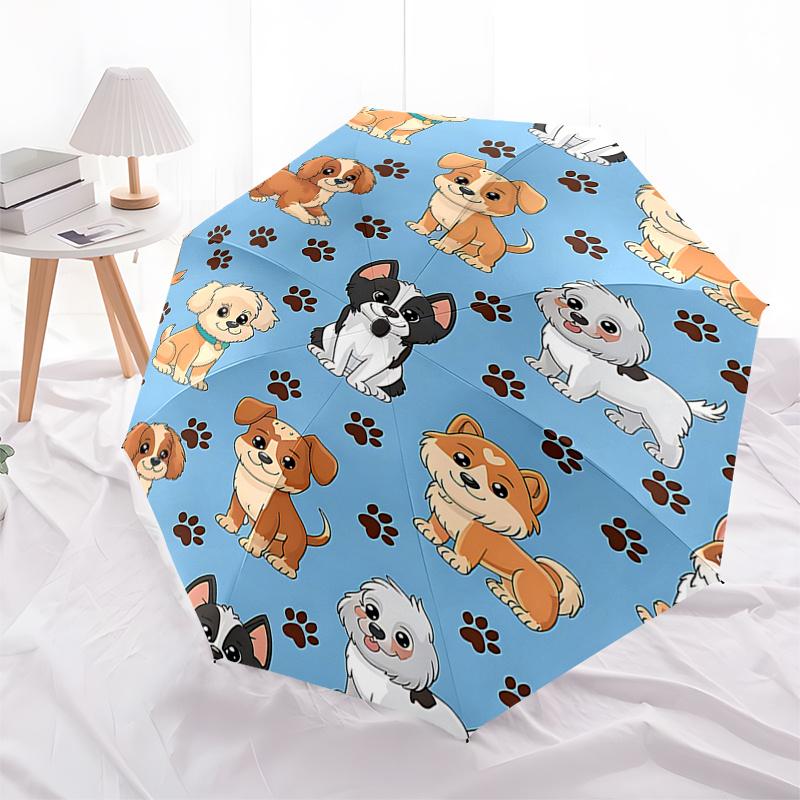 Adorable Dog Patterned Automatic Opening/Closing Umbrella with Foldable Design and Iron Frame - Perfect Gift for Fans, Travelers, and Daily
Adorable Dog Patterned Automatic Opening/Closing Umbrella with Foldable Design and Iron Frame - Perfect Gift for Fans, Travelers, and Daily