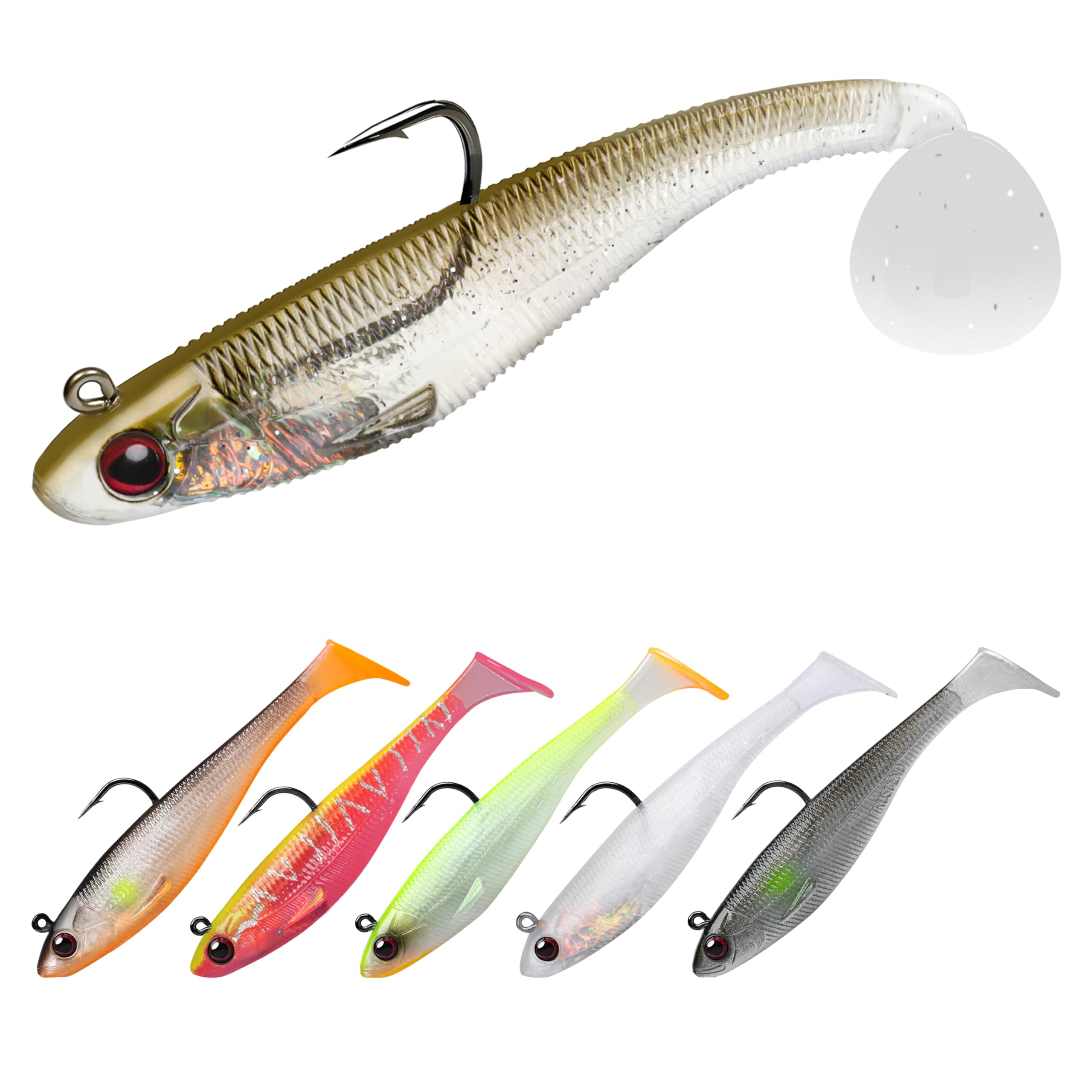 TRUSCEND Fishing Lures for Bass Trout Swimbaits Soft Fishing Baits Freshwater Saltwater Jigging Bass
TRUSCEND Fishing Lures for Bass Trout Swimbaits Soft Fishing Baits Freshwater Saltwater Jigging Bass