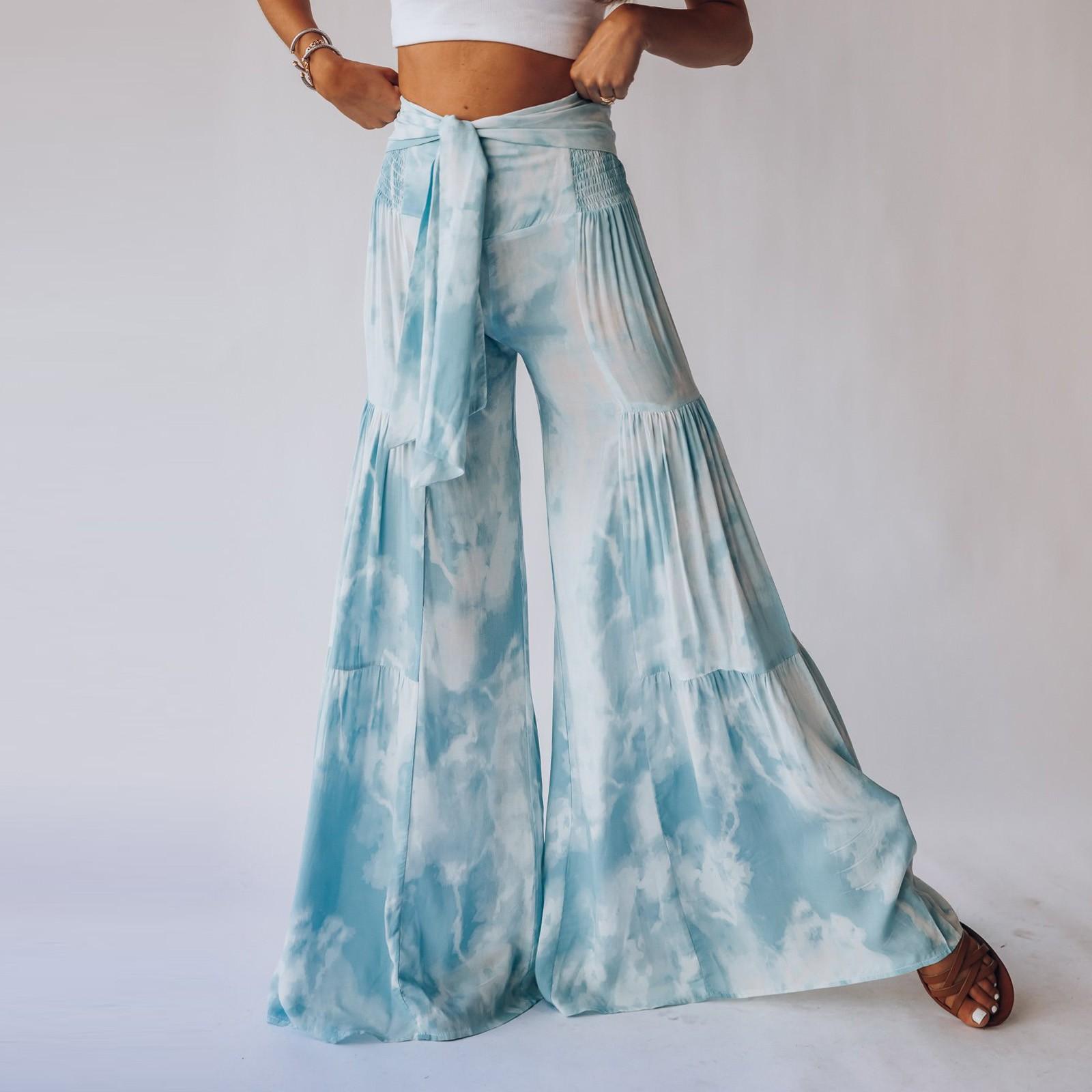 Женские модные длинные свободные брюки с высокой талией и цветочным принтом на шнуровке для йоги, широкие брюки XL
Женские модные длинные свободные брюки с высокой талией и цветочным принтом на шнуровке для йоги, широкие брюки XL