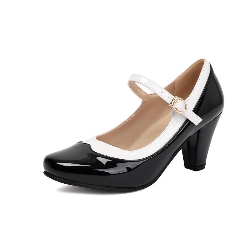 FOREADA Women Patent Leather Mary Janes Pumps Round Toe Thick High Heels Buckle Ladies Fashion Shoes Sping Autumn Red 45 33 чёрный
FOREADA Women Patent Leather Mary Janes Pumps Round Toe Thick High Heels Buckle Ladies Fashion Shoes Sping Autumn Red 45 33 чёрный