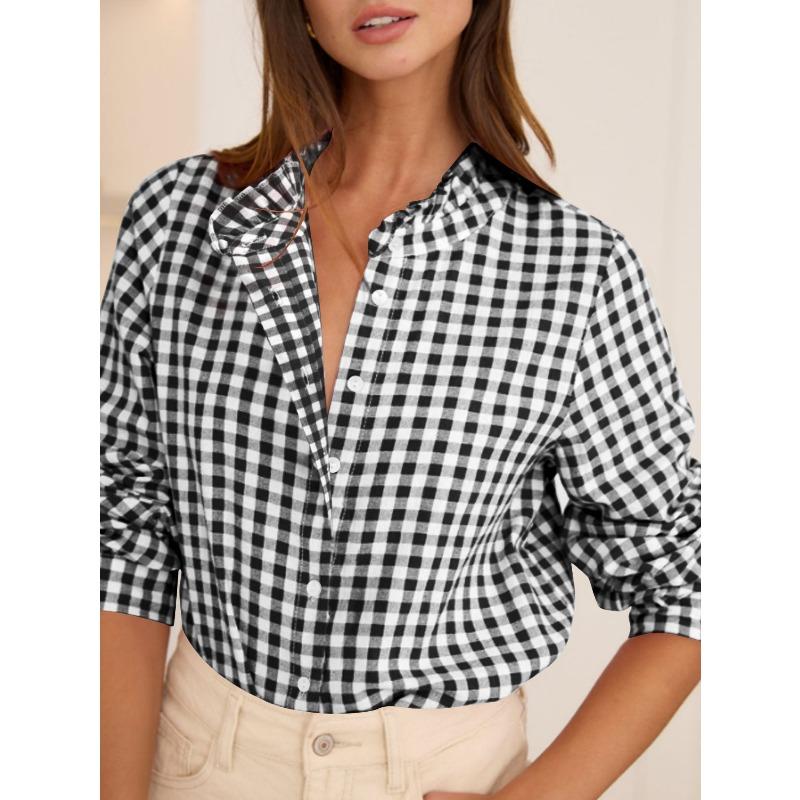 QICED Women s Fashion Casual Long Sleeve Blouses & Shirts S чёрный
QICED Women s Fashion Casual Long Sleeve Blouses & Shirts S чёрный