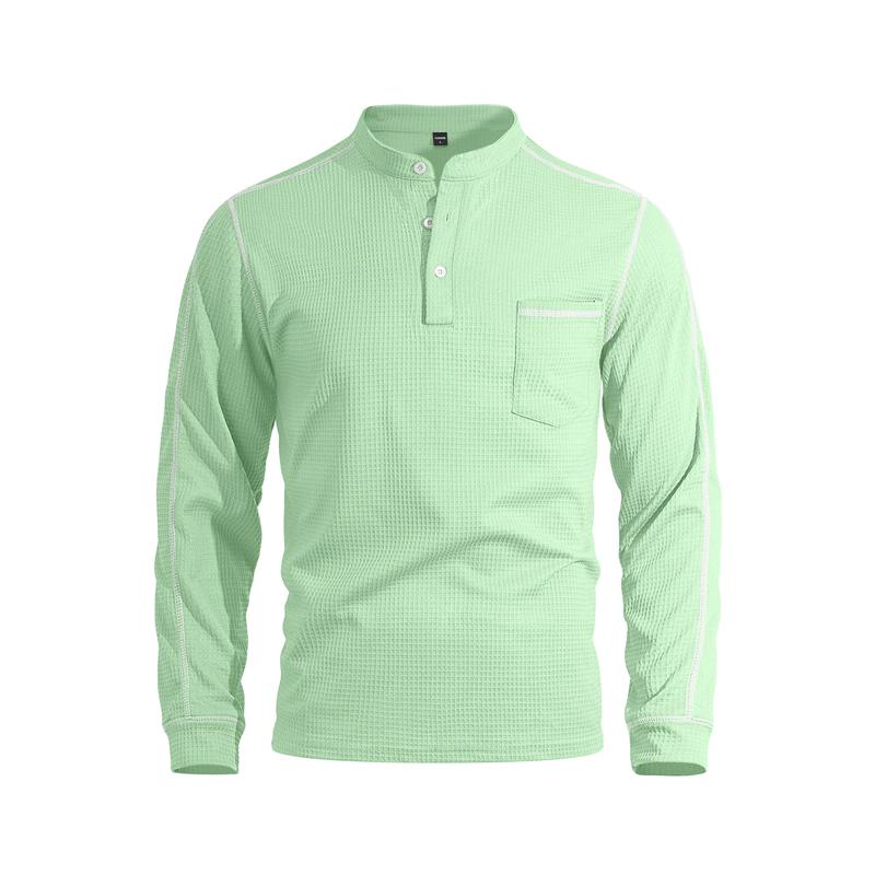 Men s Waffle Knit Long Sleeve Henley Collar Polo Shirts Stand Collar Half Button Casual Pullover Tops Spring Autumn Outdoor Polos XXL світло-зелений колір
Men s Waffle Knit Long Sleeve Henley Collar Polo Shirts Stand Collar Half Button Casual Pullover Tops Spring Autumn Outdoor Polos XXL світло-зелений колір