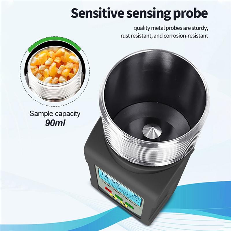 AB34-Grain Moisture Meter Intelligent Hygrometer Humidity Tester For 25 Kind Types Grains Rice Wheat Coffee Bean Seeds Pea чорний
AB34-Grain Moisture Meter Intelligent Hygrometer Humidity Tester For 25 Kind Types Grains Rice Wheat Coffee Bean Seeds Pea чорний