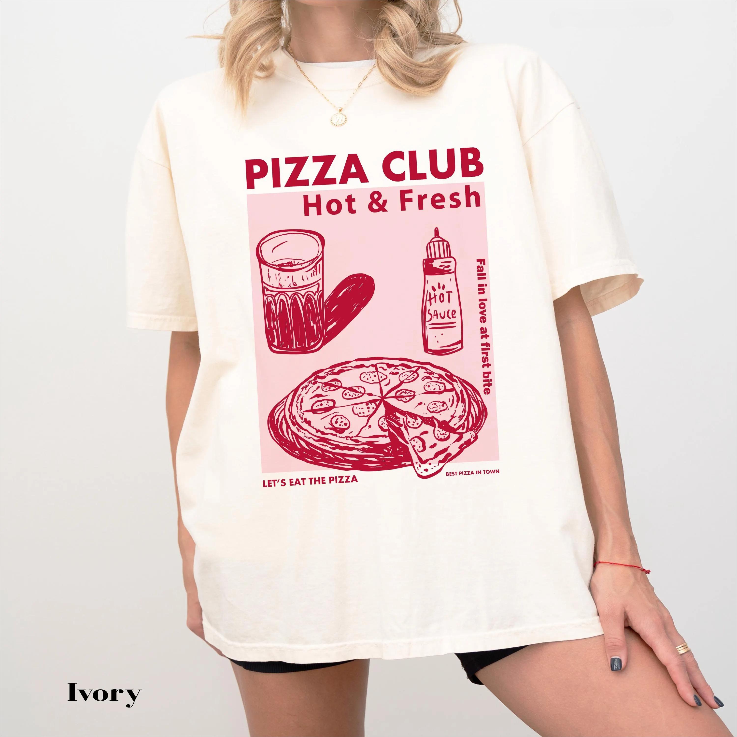 Большой размер Летняя женская винтажная футболка с графическим принтом Pizza Club Хлопок Дышащая Стильная Универсальная Уличный стиль Оверсайз XL
Большой размер Летняя женская винтажная футболка с графическим принтом Pizza Club Хлопок Дышащая Стильная Универсальная Уличный стиль Оверсайз XL