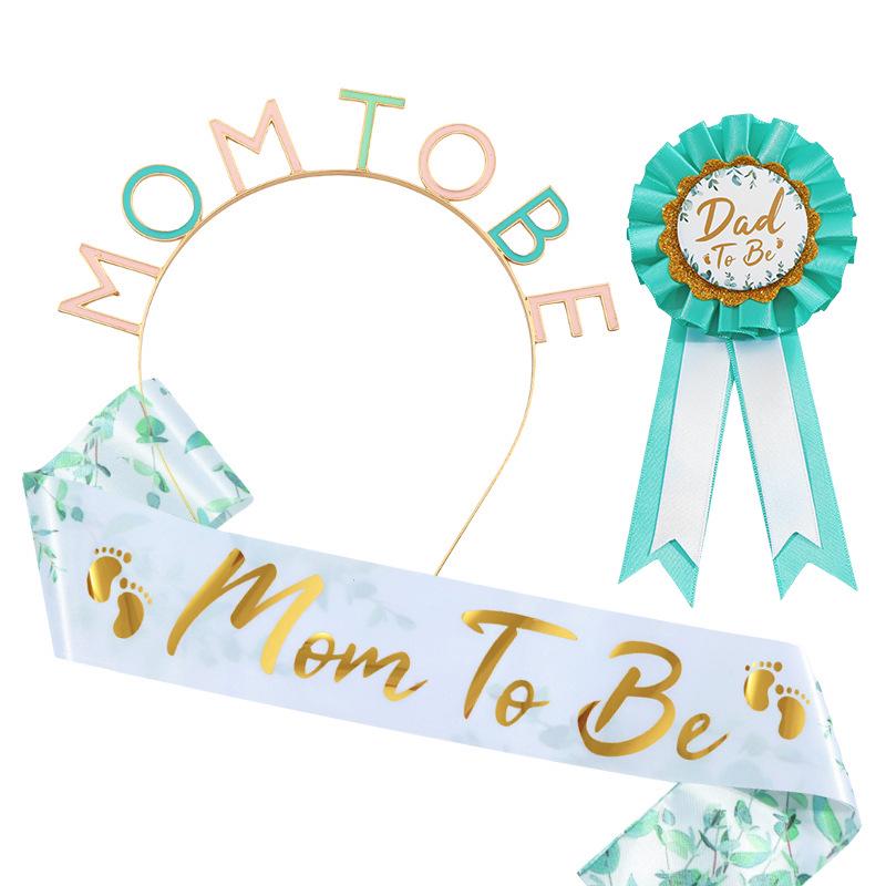 Expectant Parent Badge and Headband Set - Includes Mom-to-Be Headband, Dad-to-Be Badge, and Ribbon Headdress One size
Expectant Parent Badge and Headband Set - Includes Mom-to-Be Headband, Dad-to-Be Badge, and Ribbon Headdress One size