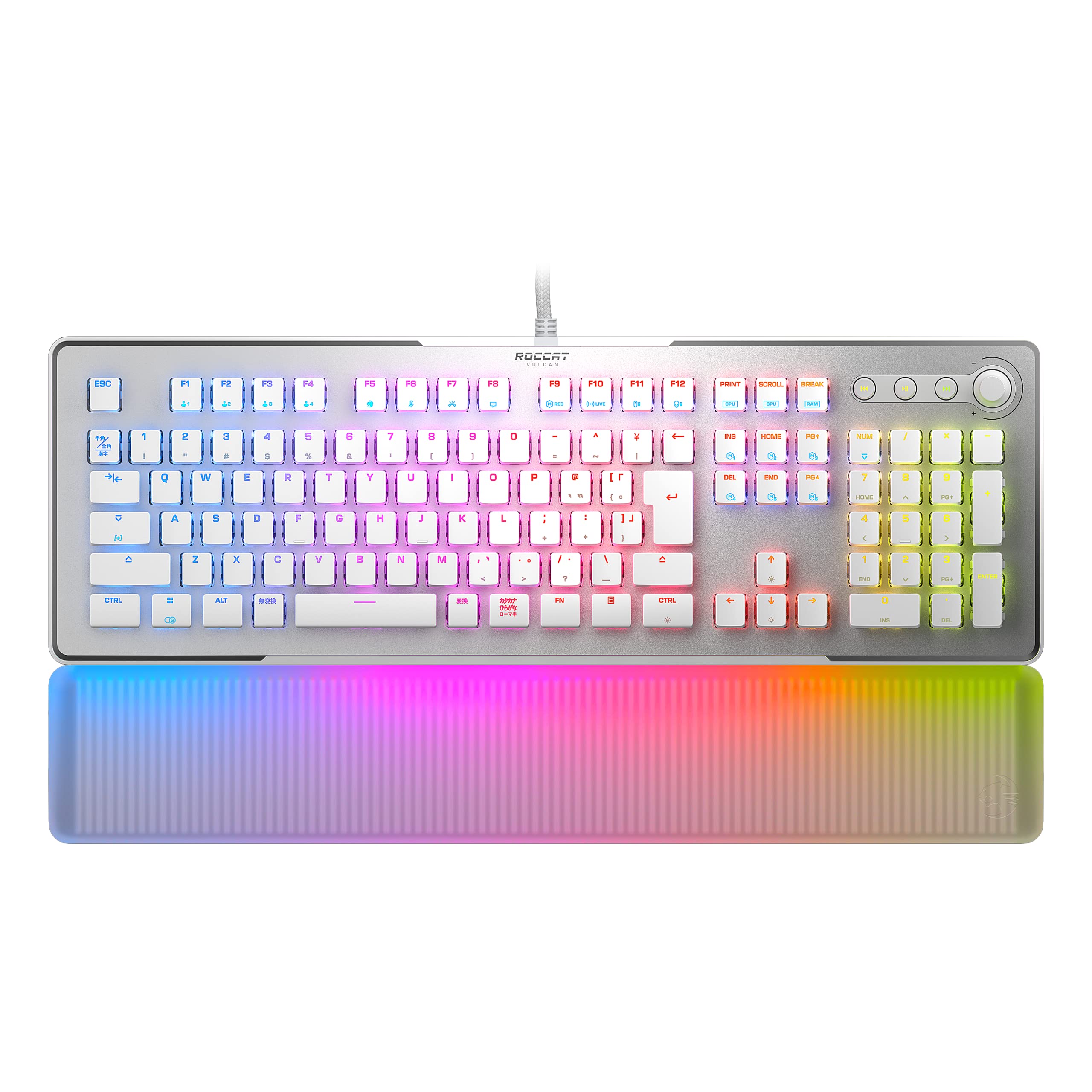 ROCCAT Gaming Keyboard Vulcan II Max JP Japanese Layout Wired Optical Linear Quiet Full Size Customizable RGB Translucent Armrest Volume Dial
ROCCAT Gaming Keyboard Vulcan II Max JP Japanese Layout Wired Optical Linear Quiet Full Size Customizable RGB Translucent Armrest Volume Dial