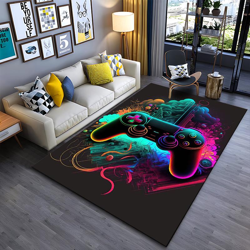 Gaming Controller Design Carpet with Neon Colors and Black Background Suitable for use as an anti-slip for living room bedroom sofas 40x60cm( 15x23in )
Gaming Controller Design Carpet with Neon Colors and Black Background Suitable for use as an anti-slip for living room bedroom sofas 40x60cm( 15x23in )
