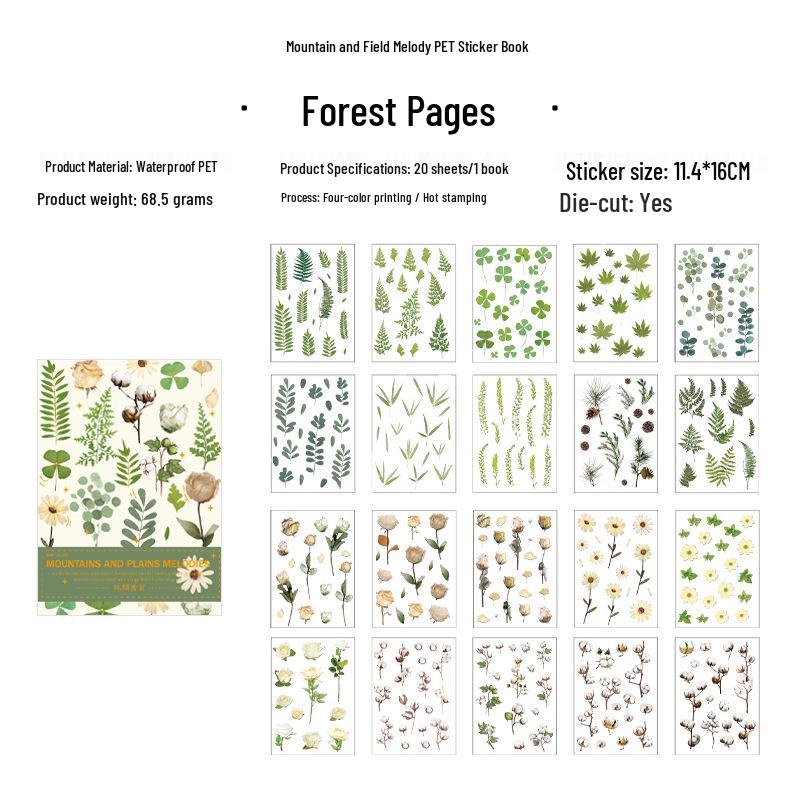 Yuxian Retro Flower-Themed Pet Sticker Book: Journal & Bookmark Collage Supplies
Yuxian Retro Flower-Themed Pet Sticker Book: Journal & Bookmark Collage Supplies