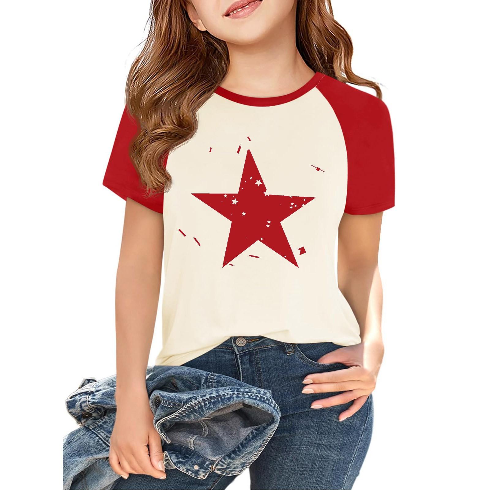Tops For Youth Kids Boy And Girls 2-10 Years Round Neck Short Sleeve Trendy Tops 110 красный
Tops For Youth Kids Boy And Girls 2-10 Years Round Neck Short Sleeve Trendy Tops 110 красный