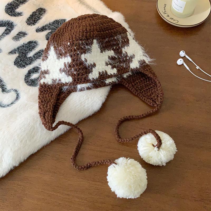 Japanese retro pentagram strap knitted hat children s season fashion versatile warm ear protector wool Lei Feng hat M(56-58cm) коричневий
Japanese retro pentagram strap knitted hat children s season fashion versatile warm ear protector wool Lei Feng hat M(56-58cm) коричневий