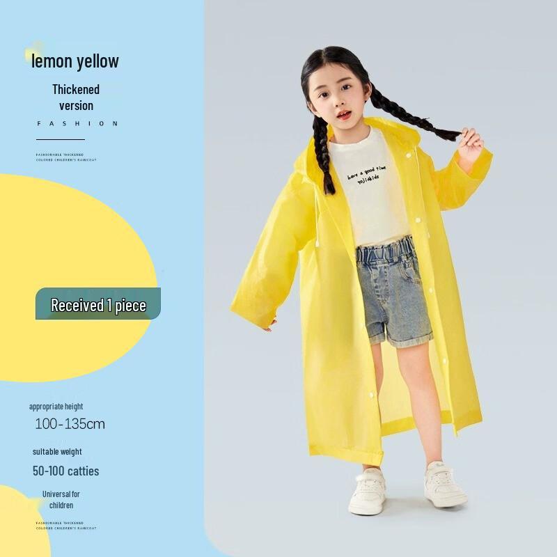 UOSUUOSU Disposable Kids Raincoat with Schoolbag Space One Size
UOSUUOSU Disposable Kids Raincoat with Schoolbag Space One Size