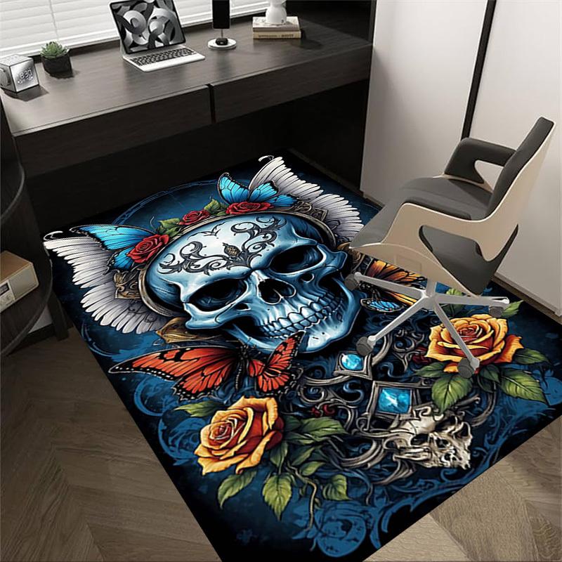 1PC Skull Butterfly Anti-slip carpet, suitable for Office, bedroomand playrooms. It can also be used as a sofa footrest cover-R73 60cm by 90cm
1PC Skull Butterfly Anti-slip carpet, suitable for Office, bedroomand playrooms. It can also be used as a sofa footrest cover-R73 60cm by 90cm