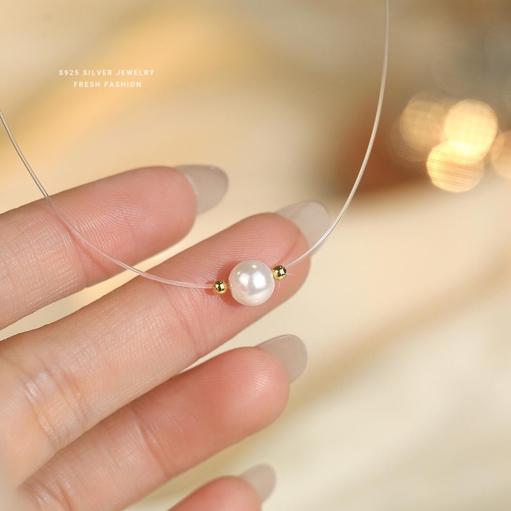 925 Sterling Silver Glass Pearl Simple Pendant Rope Necklace for Women Versatile Temperament Jewelry Accessories
925 Sterling Silver Glass Pearl Simple Pendant Rope Necklace for Women Versatile Temperament Jewelry Accessories