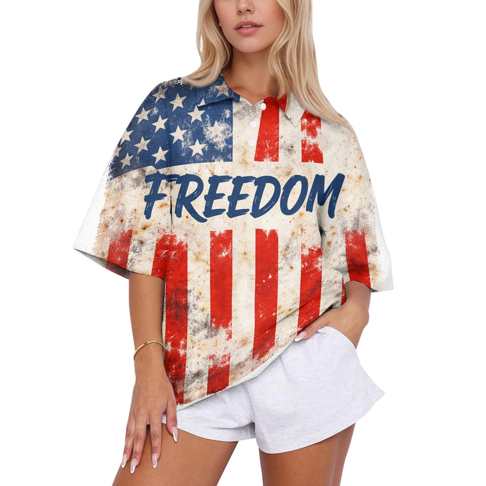 Women’s Casual Loose Fit Polo Collar Top with Flag Print Short Sleeve Button Down Blouse for Daily Wear and Outdoor Activities L бежевый
Women’s Casual Loose Fit Polo Collar Top with Flag Print Short Sleeve Button Down Blouse for Daily Wear and Outdoor Activities L бежевый