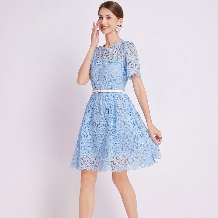 Summer Women Elegant Water Soluble Lace Crochet Flower Embroidery Party Dresses With Belt 2XL
Summer Women Elegant Water Soluble Lace Crochet Flower Embroidery Party Dresses With Belt 2XL