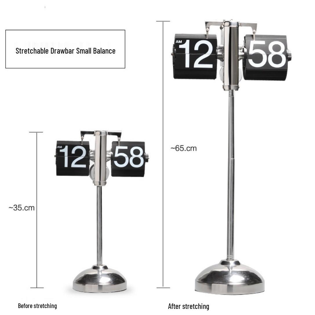 Креативные ретро флип-часы - Современный простой дизайн, Гениальный баланс на одной ножке для декора гостиной Telescopic Flip Clock
Креативные ретро флип-часы - Современный простой дизайн, Гениальный баланс на одной ножке для декора гостиной Telescopic Flip Clock