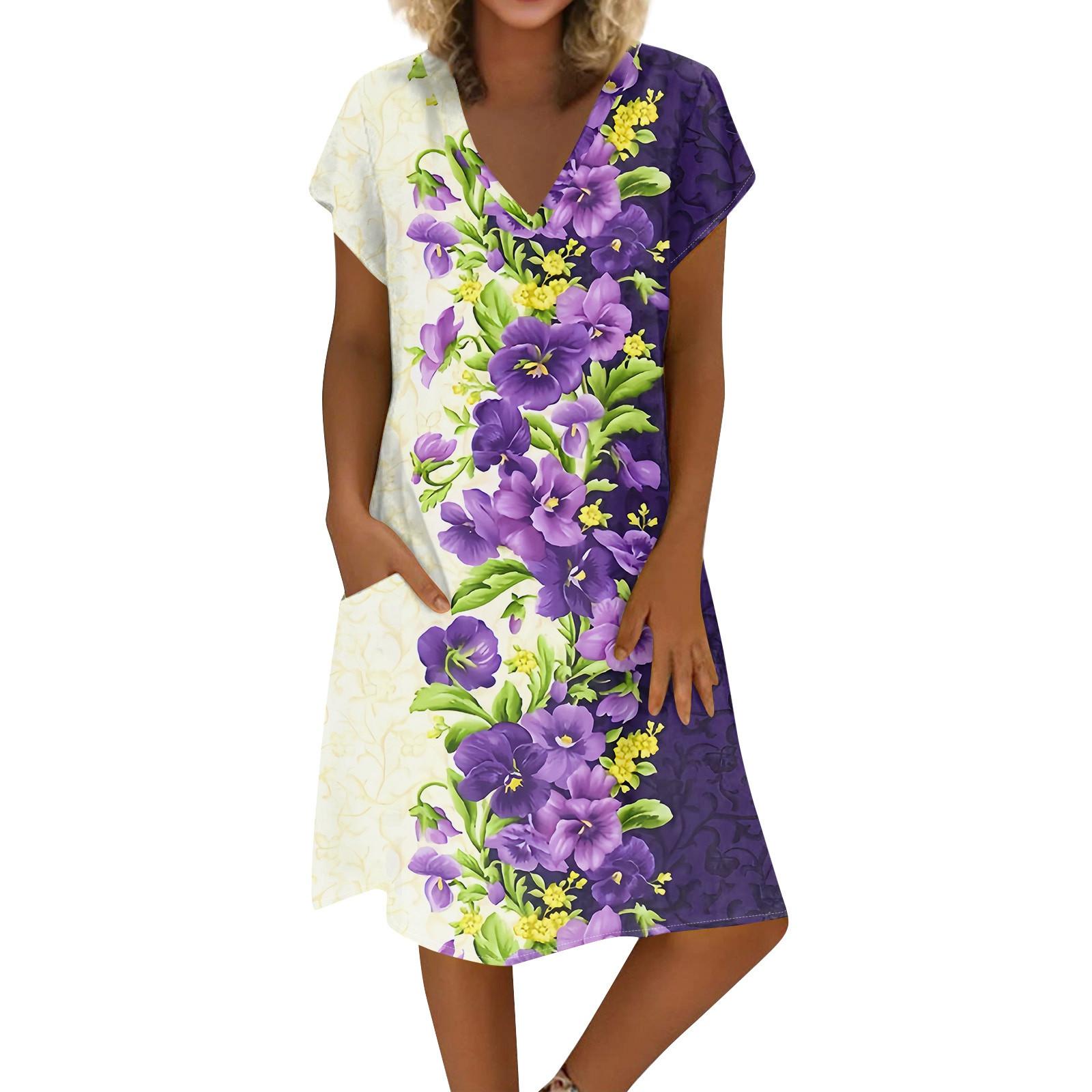 Жіноча літня сукня з V-подібним вирізом, коротким рукавом, з принтом, з бавовни та льону M
Жіноча літня сукня з V-подібним вирізом, коротким рукавом, з принтом, з бавовни та льону M