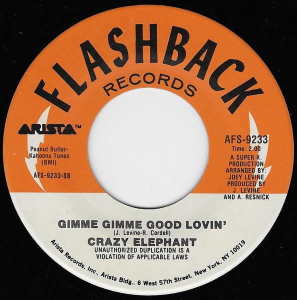 7inch Record CRAZY ELEPHANT / SYNDICATE OF SOUND - Gimme Gimme Good Lovin / Little Gi AFS9233 Flashback Recor UK Rock Used
7inch Record CRAZY ELEPHANT / SYNDICATE OF SOUND - Gimme Gimme Good Lovin / Little Gi AFS9233 Flashback Recor UK Rock Used