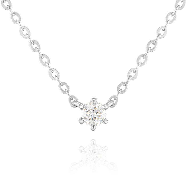 MAISON DE SHE 14K Gold Simple 1-Part Diamond Necklace BN03014 White Gold
MAISON DE SHE 14K Gold Simple 1-Part Diamond Necklace BN03014 White Gold