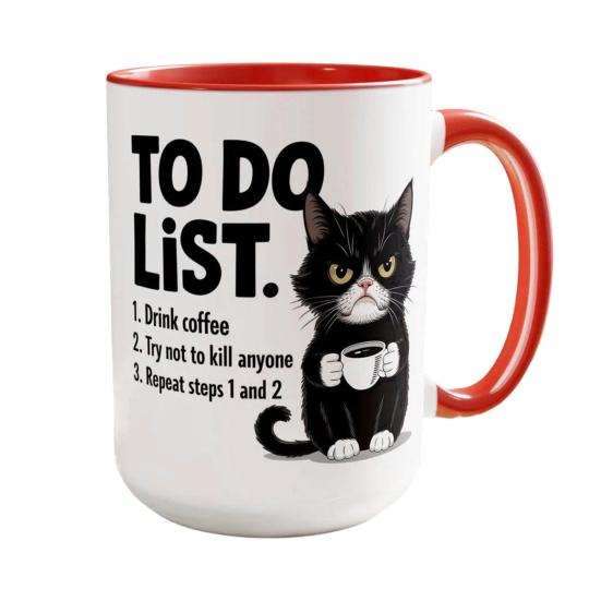 Кружка для кофе со списком дел для кошек, керамическая чашка для чая с юмористическим контрольным списком, безопасная для микроволновки, кружка для кошек, уникальный подарок для любителей кошек и офисных работников красный
Кружка для кофе со списком дел для кошек, керамическая чашка для чая с юмористическим контрольным списком, безопасная для микроволновки, кружка для кошек, уникальный подарок для любителей кошек и офисных работников красный