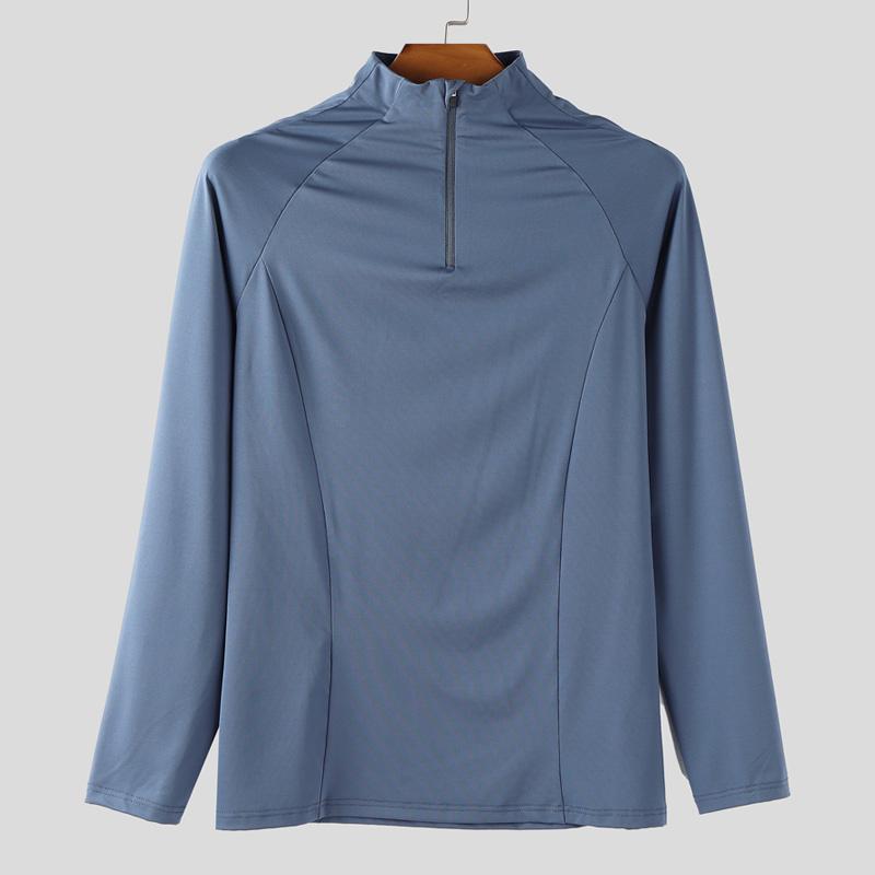 INCERUN Men Long Sleeve Zip-up Neck Fitted Casual Undershirts Tops T-shirts 3XL синий
INCERUN Men Long Sleeve Zip-up Neck Fitted Casual Undershirts Tops T-shirts 3XL синий