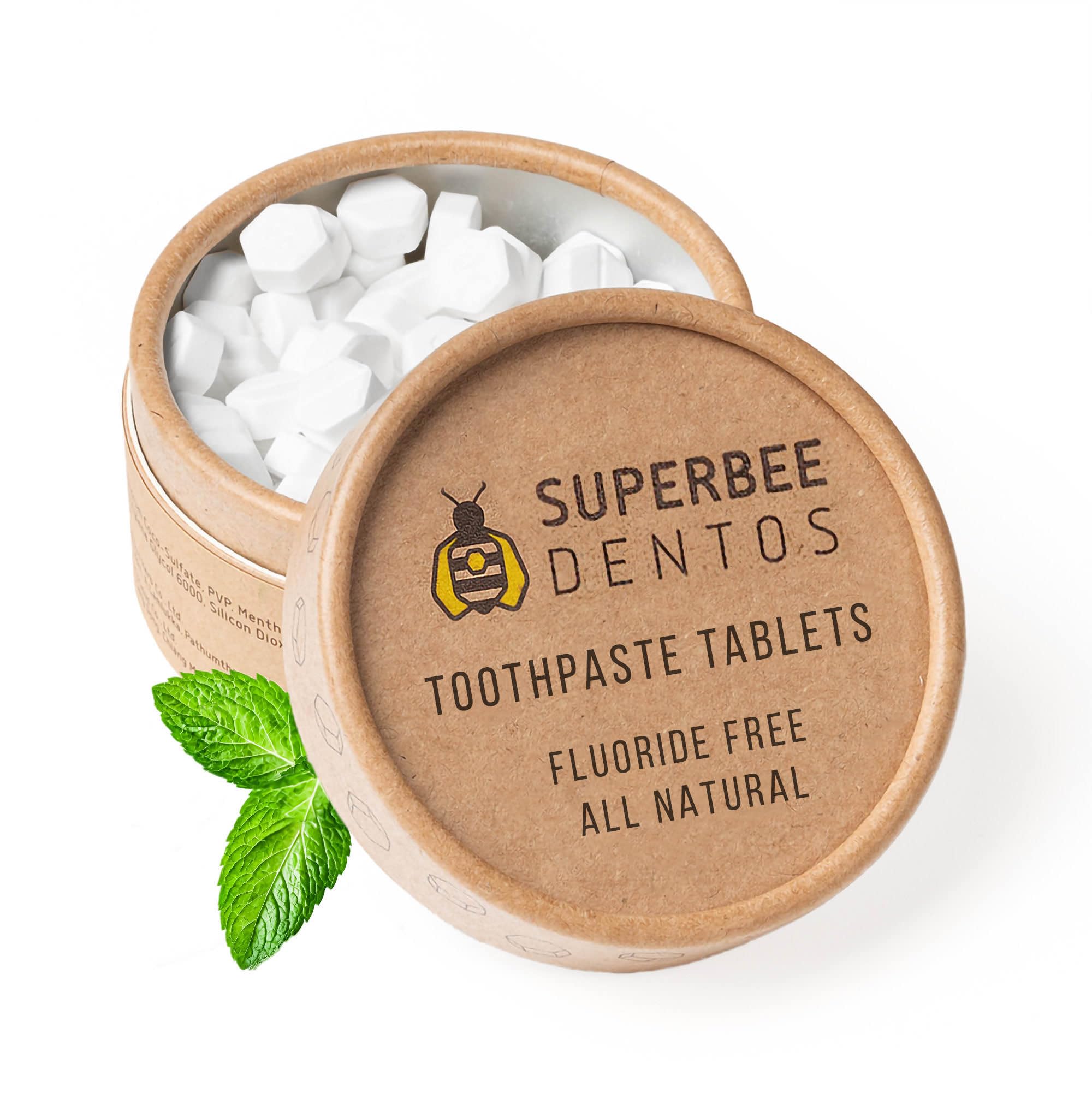 SuperBee Dentos Eco Toothpaste Tablets 150 Tablets Eco Friendly, Plastic Free, Natural, Clean Teeth, Fresh Breath
SuperBee Dentos Eco Toothpaste Tablets 150 Tablets Eco Friendly, Plastic Free, Natural, Clean Teeth, Fresh Breath