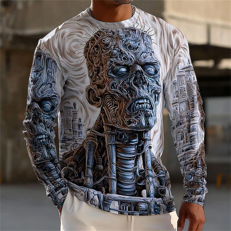 Monster Print Casual Men s Long-sleeved T-shirt Outdoor Vacation Round-neck Long-sleeved Spring and Autumn Clothing S
Monster Print Casual Men s Long-sleeved T-shirt Outdoor Vacation Round-neck Long-sleeved Spring and Autumn Clothing S