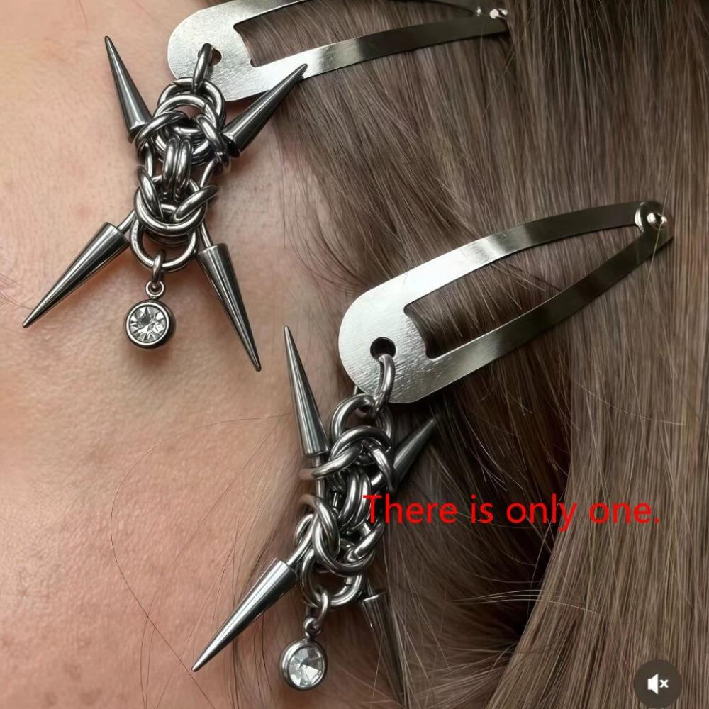 Original Punk Punk Hair Clips Stainless Steel Goth Hair Clips Rivet Hair Clips Hair Clip Jewelry 1Pcs срібний
Original Punk Punk Hair Clips Stainless Steel Goth Hair Clips Rivet Hair Clips Hair Clip Jewelry 1Pcs срібний