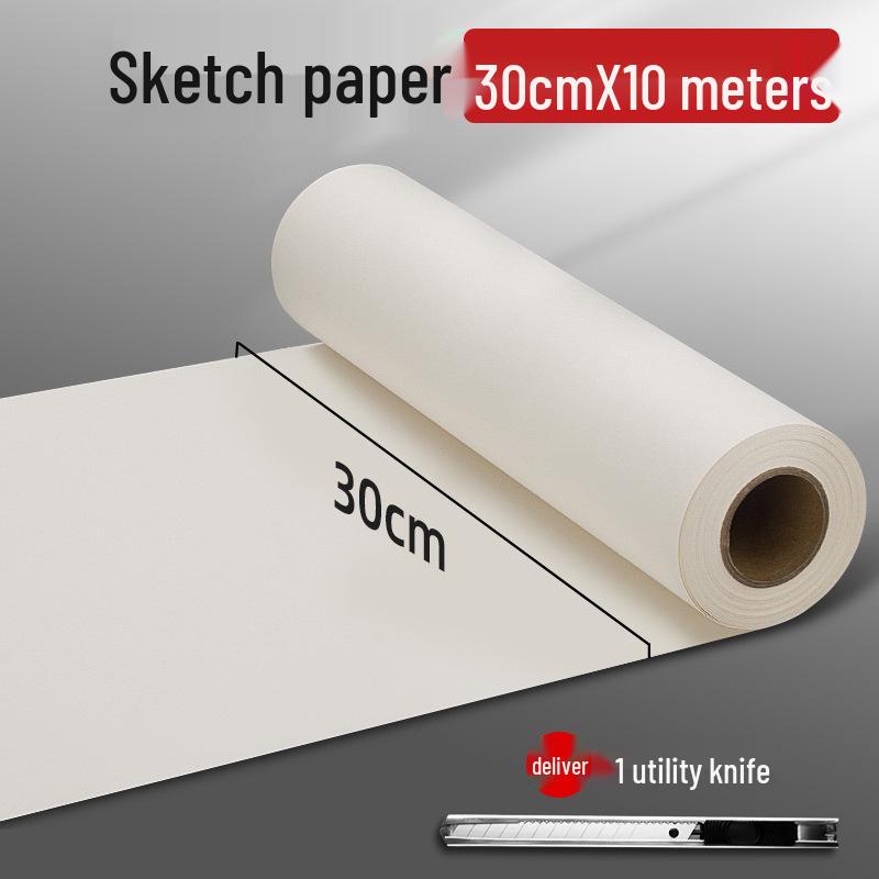 Утолщенный большой рулон бумаги для эскизов 160 г для студентов-художников - Идеален для рисунков цветными карандашами
Утолщенный большой рулон бумаги для эскизов 160 г для студентов-художников - Идеален для рисунков цветными карандашами