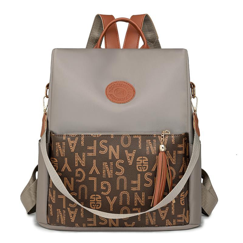 Контрастний рюкзак з літерним принтом для жінок великої місткості для подорожей хакі
Контрастний рюкзак з літерним принтом для жінок великої місткості для подорожей хакі