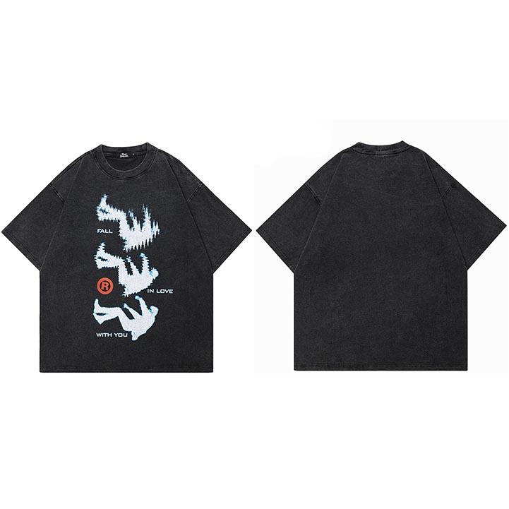 Hip Hop Streetwear Men TShirt Oversized Falling Shadow Funny Graphic T Shirt Washed Black Tshirt Cotton Unisex Tops Tees S
Hip Hop Streetwear Men TShirt Oversized Falling Shadow Funny Graphic T Shirt Washed Black Tshirt Cotton Unisex Tops Tees S