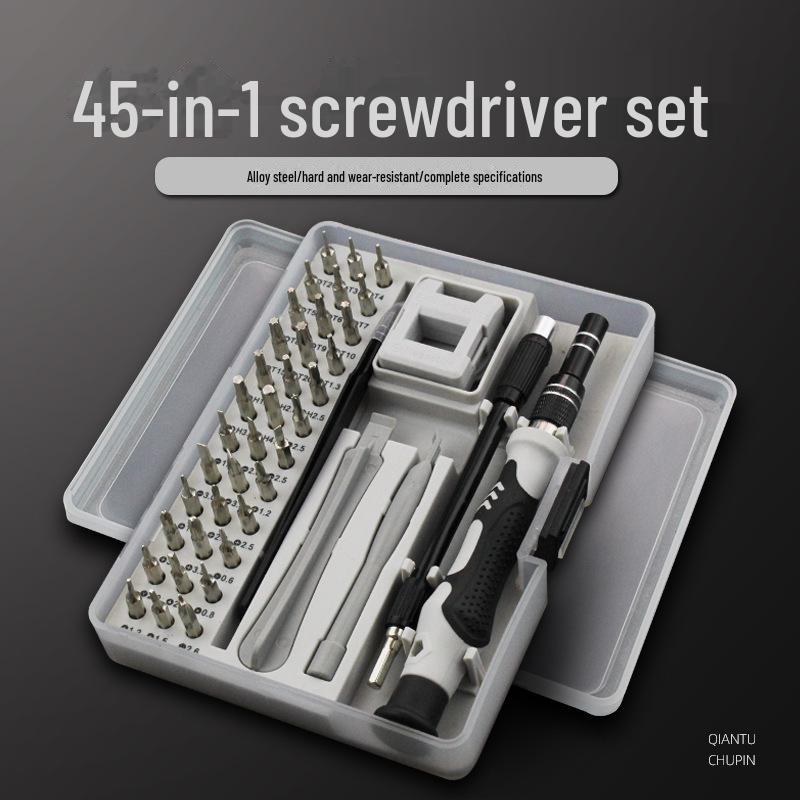 «Набор многоцелевых отверток 45 в 1 для ремонта электроники и часов»
«Набор многоцелевых отверток 45 в 1 для ремонта электроники и часов»