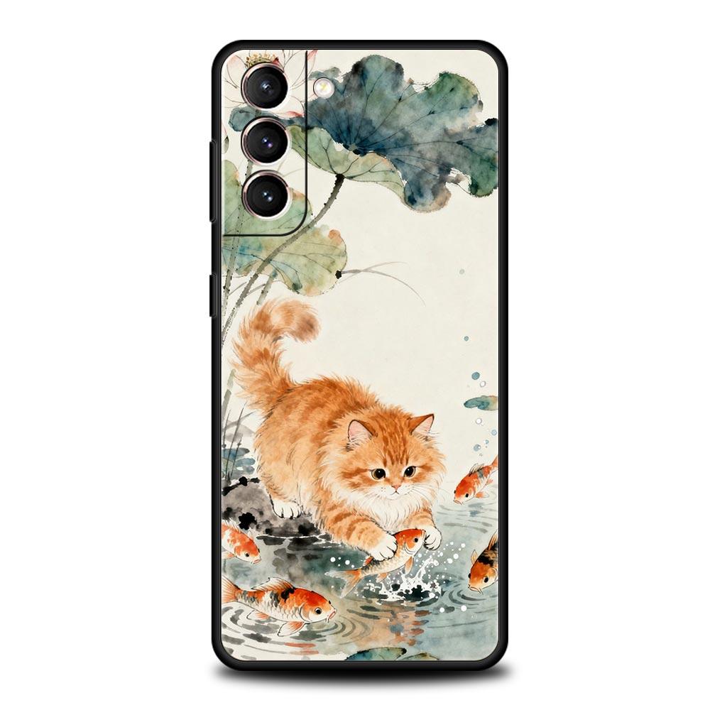 Cat Fishing Soft Phone Case For Samsung Galaxy S25 Edge S24 Plus S23 FE S22 S21 S20 Ultra 5G S10 Black Protect Cover Samsung S24Ultra
Cat Fishing Soft Phone Case For Samsung Galaxy S25 Edge S24 Plus S23 FE S22 S21 S20 Ultra 5G S10 Black Protect Cover Samsung S24Ultra