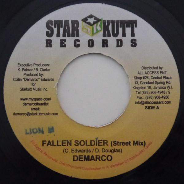 7inch Record DEMARCO - Fallen Soldier NONE Star Kutt Recor 2007 Jamaica Reggae, Ska & Dub Used
7inch Record DEMARCO - Fallen Soldier NONE Star Kutt Recor 2007 Jamaica Reggae, Ska & Dub Used
