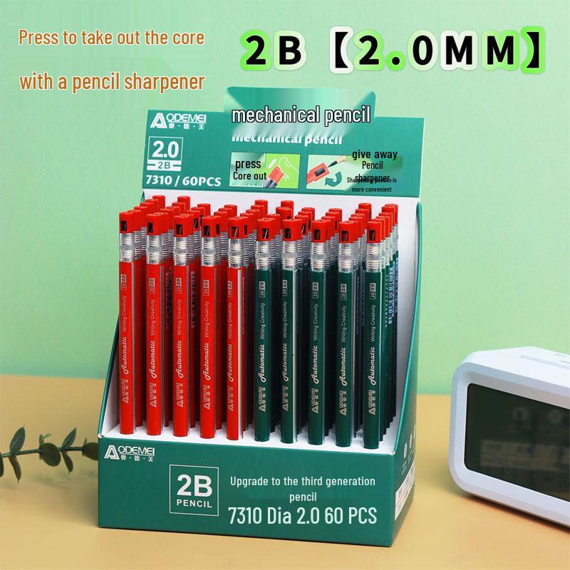 2.0 Push-Type Thick Lead Pencil, 2B, for Primary Students, 60 Pieces
2.0 Push-Type Thick Lead Pencil, 2B, for Primary Students, 60 Pieces