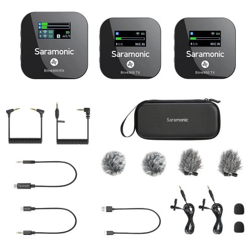 Saramonic Blink900 B2 Ultra-Compact Wireless Lavalier Microphone System, Dual Channel, for DSLR Cameras, Smartphones, Tablets, and Computers for Vlogg
Saramonic Blink900 B2 Ultra-Compact Wireless Lavalier Microphone System, Dual Channel, for DSLR Cameras, Smartphones, Tablets, and Computers for Vlogg