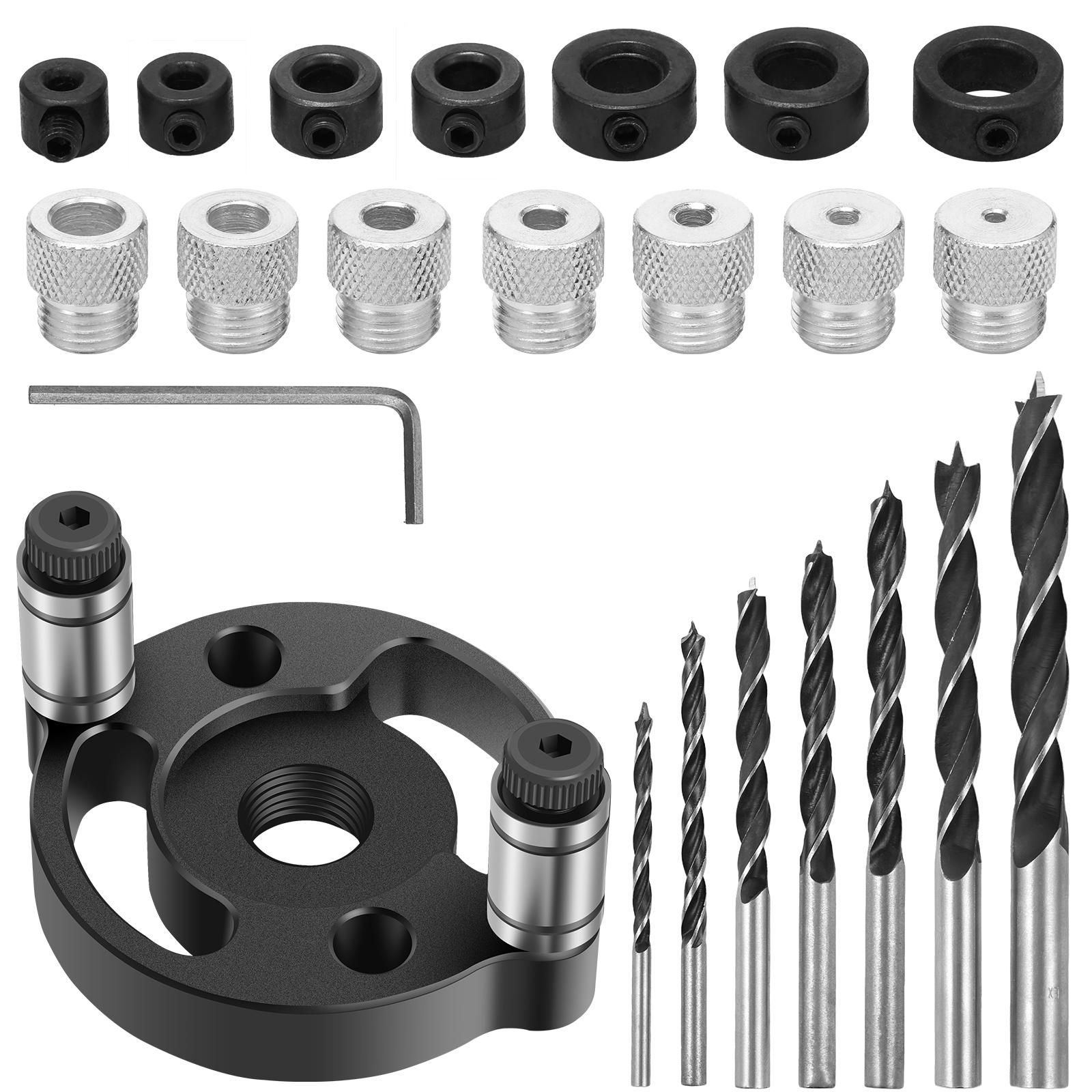 Hole Drill Positioner Locator Adjustable Self Centering Drill Bit Set for Doors Self Centering Woodworking Power Tools чёрный
Hole Drill Positioner Locator Adjustable Self Centering Drill Bit Set for Doors Self Centering Woodworking Power Tools чёрный