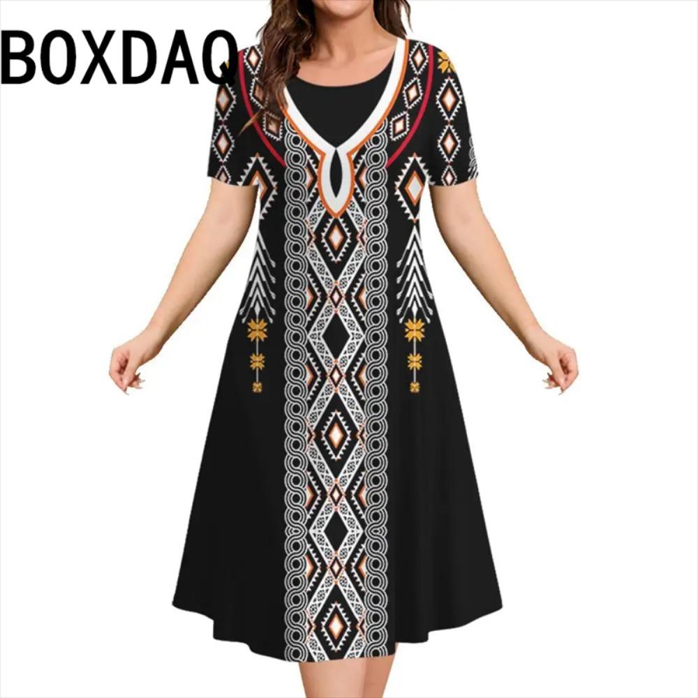 Vintage Elegant Ethnic Elements Flowers Printed Dress Big Size Women s Summer Short Sleeve O-Neck Casual Loose Dress Vestidos XL
Vintage Elegant Ethnic Elements Flowers Printed Dress Big Size Women s Summer Short Sleeve O-Neck Casual Loose Dress Vestidos XL