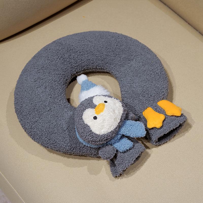 Penguin U-Shaped Neck Pillow Hot Water Pouch Gentle Stuffed Plush Playthings Plushies Animal Water Injection Pouch Warm The Neck Cold Season Present 35X33cm сірий
Penguin U-Shaped Neck Pillow Hot Water Pouch Gentle Stuffed Plush Playthings Plushies Animal Water Injection Pouch Warm The Neck Cold Season Present 35X33cm сірий