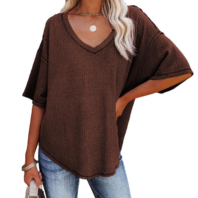 Shiying Women s Knit V-neck T-shirt: European & American Style, Solid Color, Loose Fit, Short Sleeve, Summer Top Extra Large червоний
Shiying Women s Knit V-neck T-shirt: European & American Style, Solid Color, Loose Fit, Short Sleeve, Summer Top Extra Large червоний