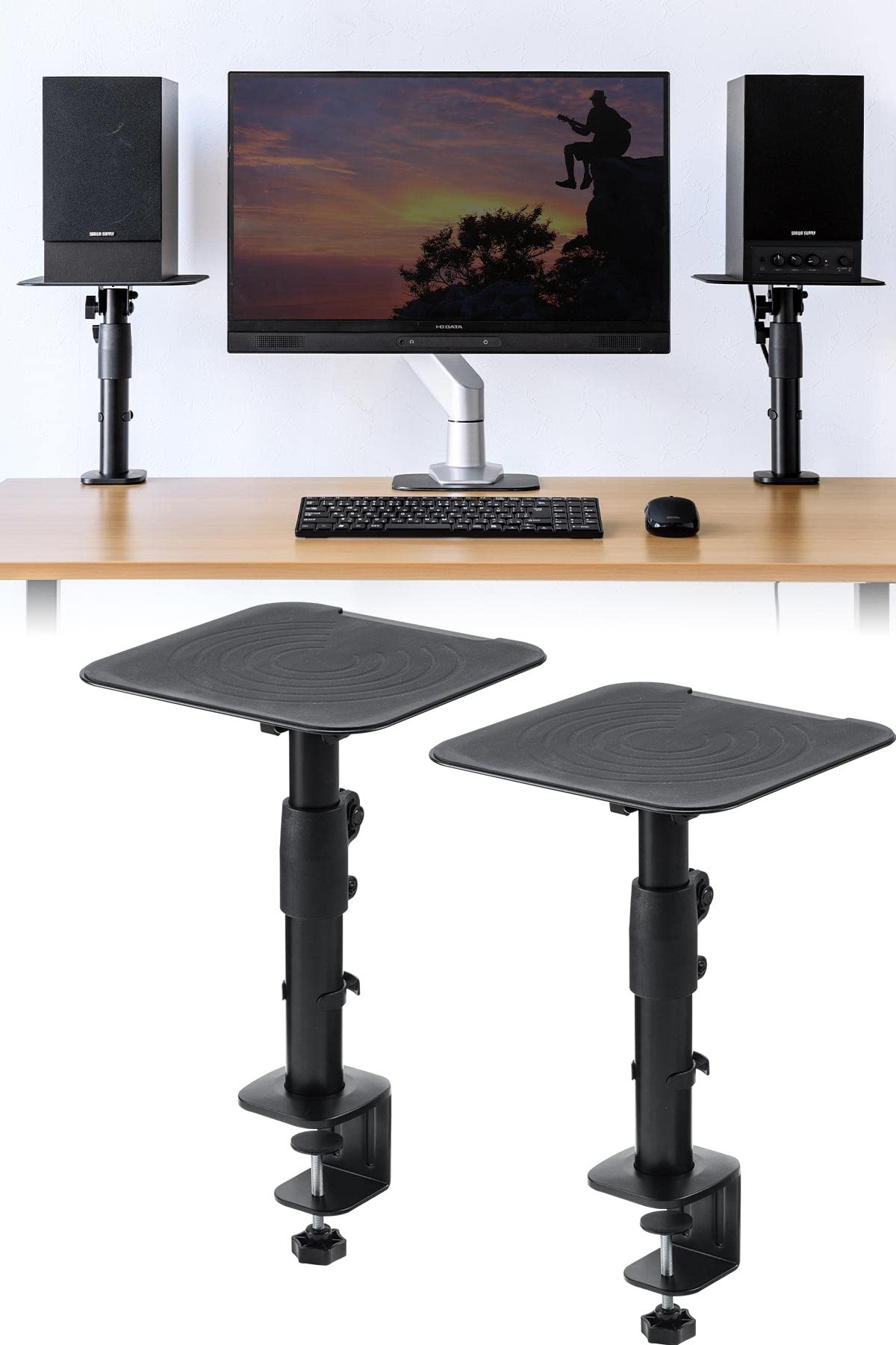 Sanwa Direct Speaker Stand Настольный зажим Высота Угол Регулируемая верхняя пластина 23 x 23 см Грузоподъемность 10 кг 29-40 см 100-SPSTN01
Sanwa Direct Speaker Stand Настольный зажим Высота Угол Регулируемая верхняя пластина 23 x 23 см Грузоподъемность 10 кг 29-40 см 100-SPSTN01