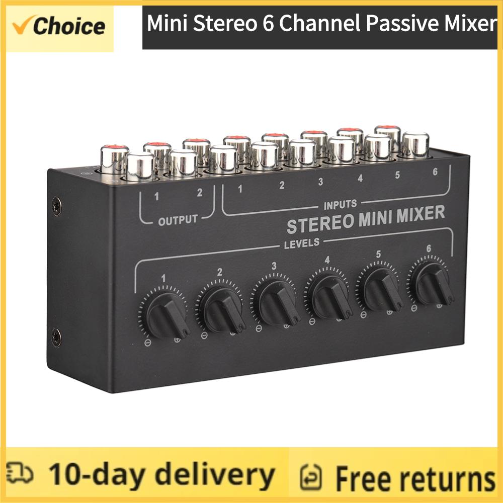 Mini Stereo 6 Channel Passive Mixer RCA Portable Audio Mixer 6 In 2 Out Stereo Distributor Volume Control No Battery Required чорний
Mini Stereo 6 Channel Passive Mixer RCA Portable Audio Mixer 6 In 2 Out Stereo Distributor Volume Control No Battery Required чорний