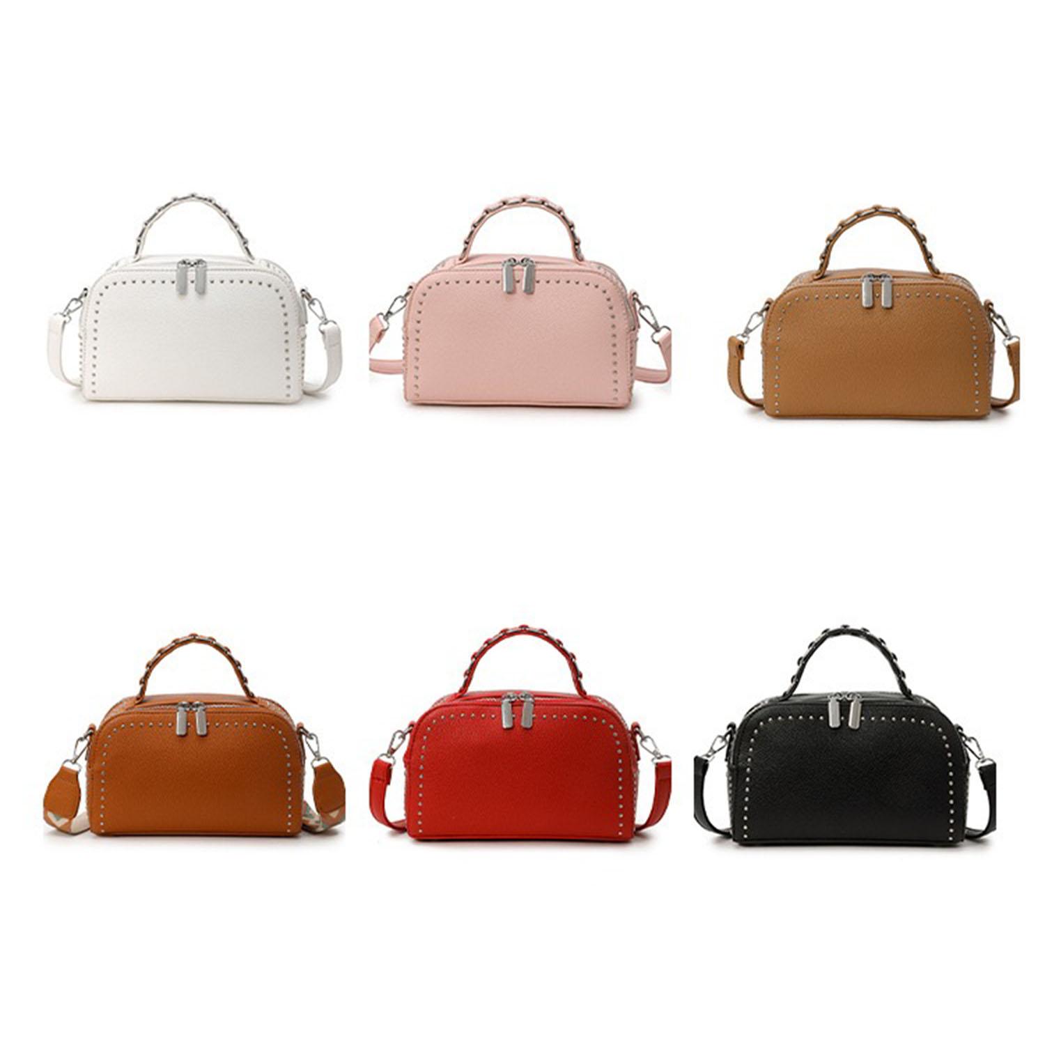 Women s retro solid color rivet style handbag fashion and versatile single shoulder crossbody bag коричневий
Women s retro solid color rivet style handbag fashion and versatile single shoulder crossbody bag коричневий