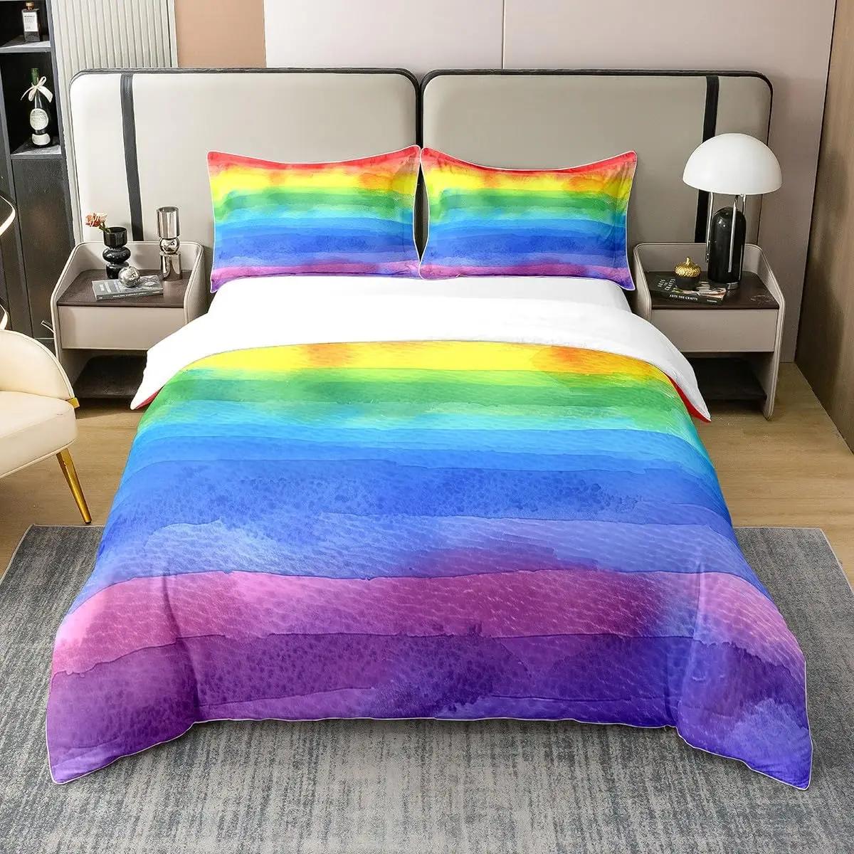 Comforter Dopamine Rainbow Stripe 3D Printed Colorful Printed Bedding Light Luxury 3 Piece Set With 2 S No Quilt Comforter (quilt)-EU Single(135*200cm)3pcs
Comforter Dopamine Rainbow Stripe 3D Printed Colorful Printed Bedding Light Luxury 3 Piece Set With 2 S No Quilt Comforter (quilt)-EU Single(135*200cm)3pcs